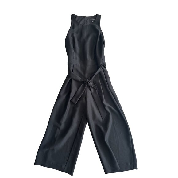 BANANA REPUBLIC Black Crop Wide Leg Jumpsuit Size 0P - Picture 6 of 7